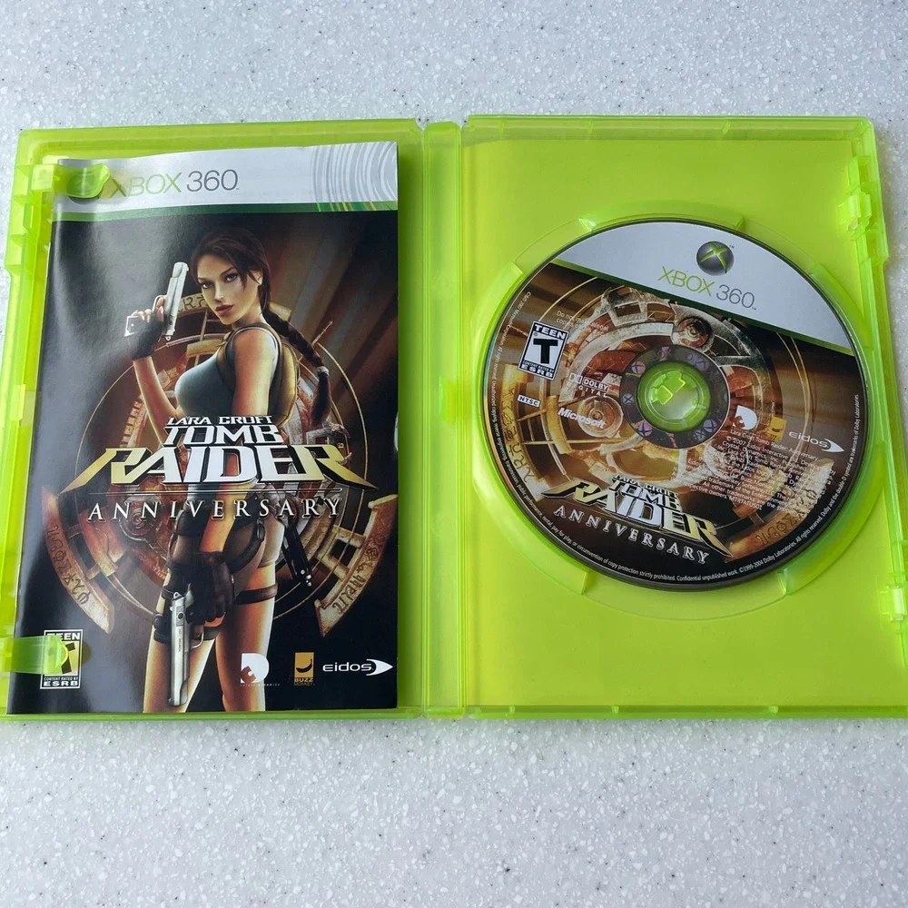Lara Croft Tomb Raider Anniversary Microsoft Xbox 360 Action Game 2007 Eidos